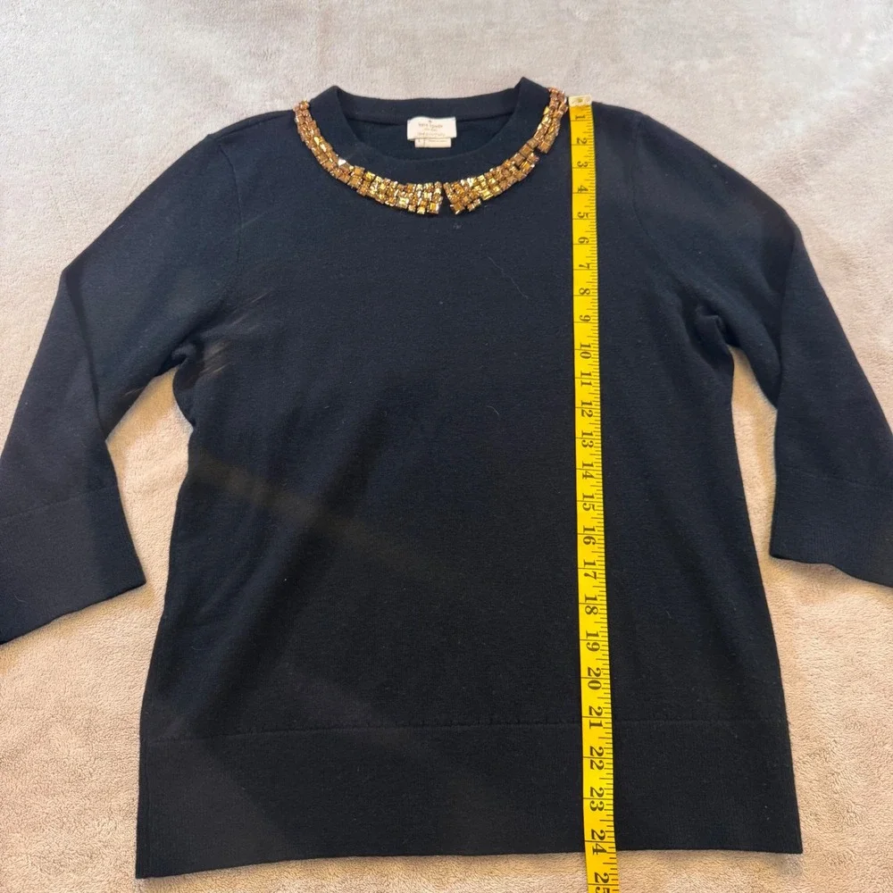 Kate Spade Wool Cashmere Sweater Audrey Hepburn Halloween Costume Sz L *FLAW